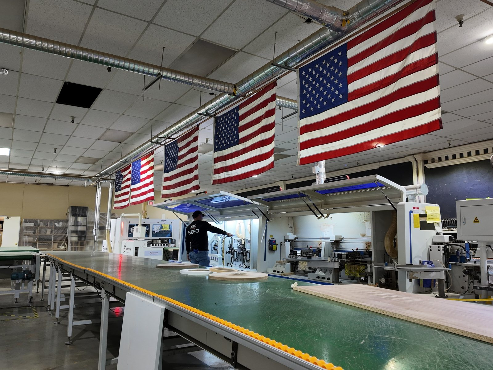American Built Cabinets craftsman at work in the San Jose facility